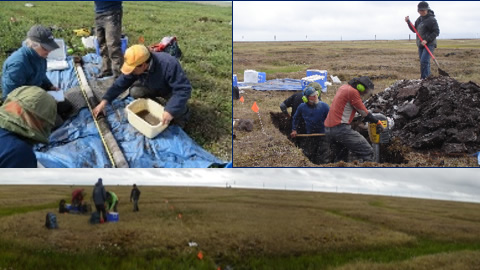 Photos of activities related to soil sampling